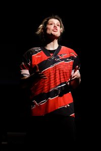 Joueurs de la Ligue Boraine d'Improvisation durant le spectacle match d'impro entre Jemappes et Mons