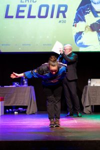 Joueurs de la Ligue Boraine d'Improvisation durant le spectacle match d'impro entre Jemappes et Mons