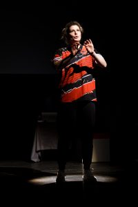 Joueurs de la Ligue Boraine d'Improvisation durant le spectacle match d'impro entre Jemappes et Mons