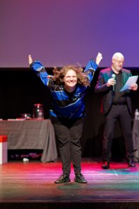 Joueurs de la Ligue Boraine d'Improvisation durant le spectacle match d'impro entre Jemappes et Mons