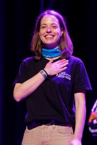 Joueurs de la Ligue Boraine d'Improvisation durant le spectacle match d'impro entre Jemappes et Mons