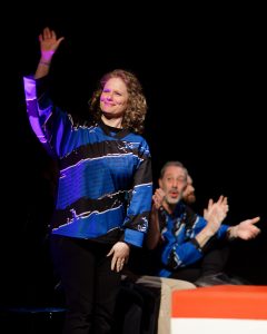 Joueurs de la Ligue Boraine d'Improvisation durant le spectacle match d'impro entre Jemappes et Mons