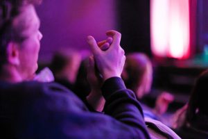 Joueurs de la Ligue Boraine d'Improvisation durant le spectacle match d'impro entre Jemappes et Mons