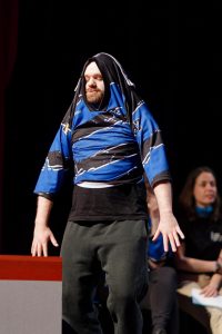 Joueurs de la Ligue Boraine d'Improvisation durant le spectacle match d'impro entre Jemappes et Mons