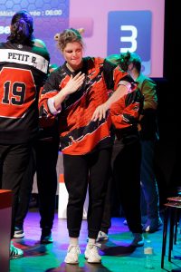 Joueurs de la Ligue Boraine d'Improvisation durant le spectacle match d'impro entre Jemappes et Mons