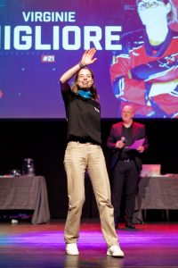 Joueurs de la Ligue Boraine d'Improvisation durant le spectacle match d'impro entre Jemappes et Mons