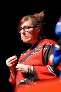 Joueurs de la Ligue Boraine d'Improvisation durant le spectacle match d'impro entre Jemappes et Mons