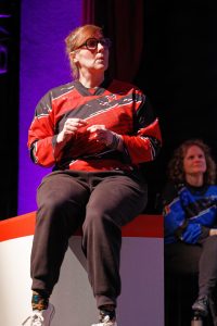 Joueurs de la Ligue Boraine d'Improvisation durant le spectacle match d'impro entre Jemappes et Mons