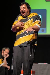 Jouteurs de la Ligue Boraine d'Improvisation durant le match d'impro des demi finales 2025 2026