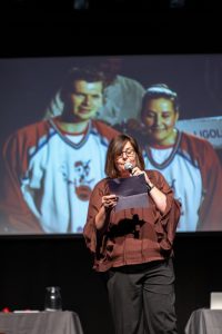 Jouteurs de la Ligue Boraine d'Improvisation durant le match d'impro des demi finales 2025 2026