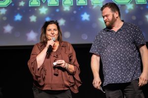 Jouteurs de la Ligue Boraine d'Improvisation durant le match d'impro des demi finales 2025 2026