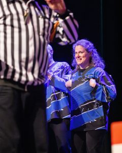 Jouteurs de la Ligue Boraine d'Improvisation durant le match d'impro des demi finales 2025 2026