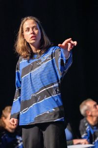 Jouteurs de la Ligue Boraine d'Improvisation durant le match d'impro des demi finales 2025 2026