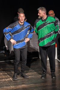 Jouteurs de la Ligue Boraine d'Improvisation durant le match d'impro des demi finales 2025 2026