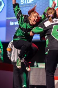 Jouteurs de la Ligue Boraine d'Improvisation durant le match d'impro des demi finales 2025 2026