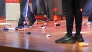 Improvisateurs de la ligue boraine d'improvisation lors de la finale 2025 2026 Mons Boussu Jemappes Quaregnon Impro