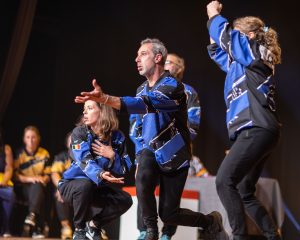 Improvisateurs de la ligue boraine d'improvisation lors de la finale 2025 2026 Mons Boussu Jemappes Quaregnon Impro