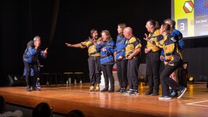 Improvisateurs de la ligue boraine d'improvisation lors de la finale 2025 2026 Mons Boussu Jemappes Quaregnon Impro