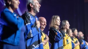 Improvisateurs de la ligue boraine d'improvisation lors de la finale 2025 2026 Mons Boussu Jemappes Quaregnon Impro