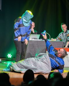 Improvisateurs de la ligue boraine d'improvisation lors de la finale 2025 2026 Mons Boussu Jemappes Quaregnon Impro