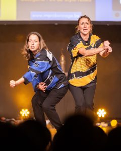 Improvisateurs de la ligue boraine d'improvisation lors de la finale 2025 2026 Mons Boussu Jemappes Quaregnon Impro