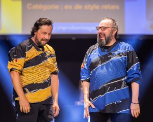 Improvisateurs de la ligue boraine d'improvisation lors de la finale 2025 2026 Mons Boussu Jemappes Quaregnon Impro