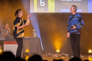 Improvisateurs de la ligue boraine d'improvisation lors de la finale 2025 2026 Mons Boussu Jemappes Quaregnon Impro