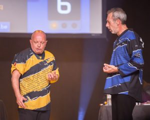 Improvisateurs de la ligue boraine d'improvisation lors de la finale 2025 2026 Mons Boussu Jemappes Quaregnon Impro
