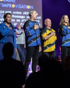 Improvisateurs de la ligue boraine d'improvisation lors de la finale 2025 2026 Mons Boussu Jemappes Quaregnon Impro