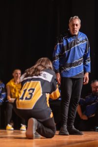 Improvisateurs de la ligue boraine d'improvisation lors de la finale 2025 2026 Mons Boussu Jemappes Quaregnon Impro