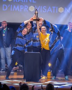 Improvisateurs de la ligue boraine d'improvisation lors de la finale 2025 2026 Mons Boussu Jemappes Quaregnon Impro