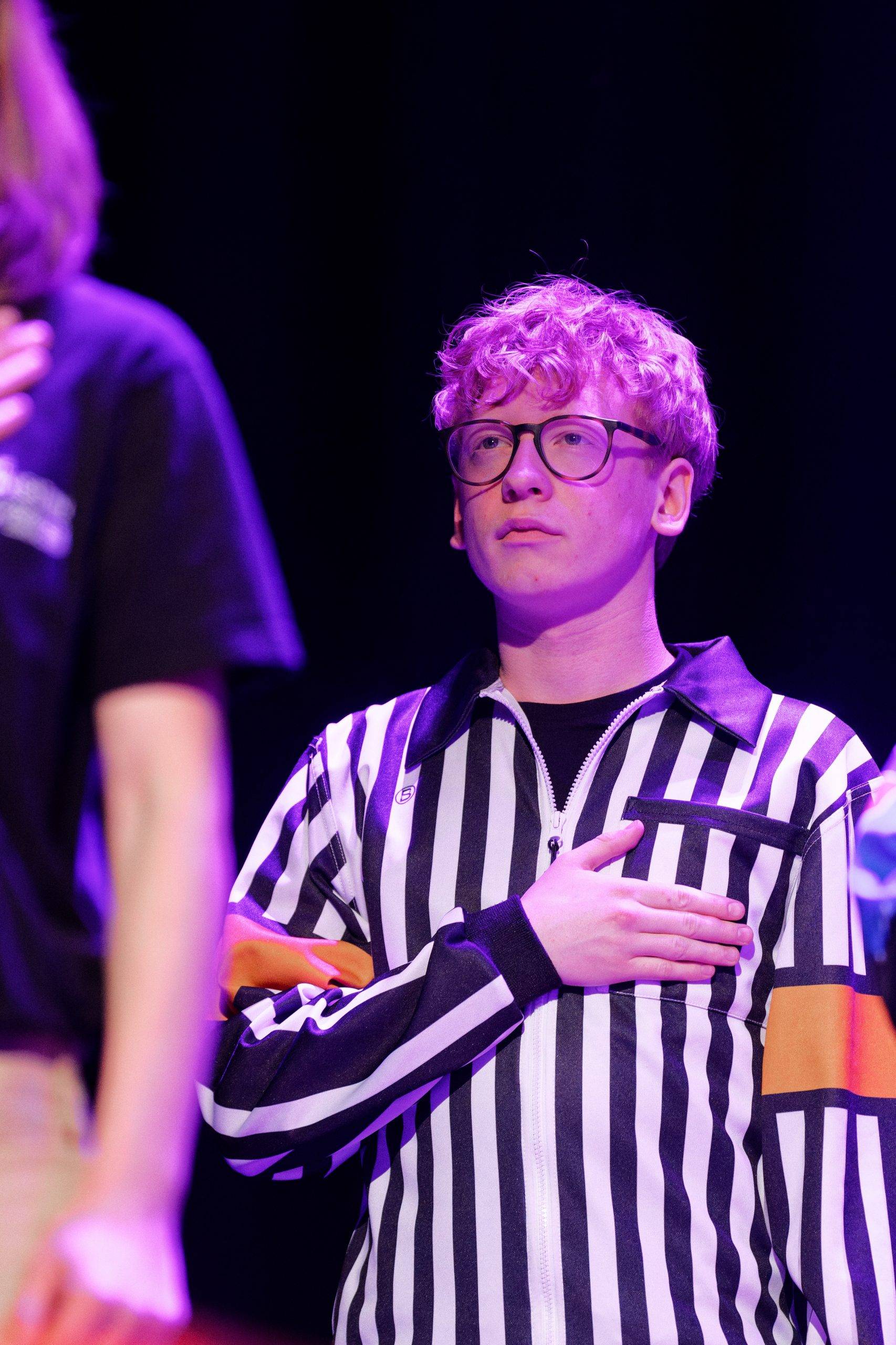 Joueurs de la Ligue Boraine d'Improvisation durant le spectacle match d'impro entre Jemappes et Mons