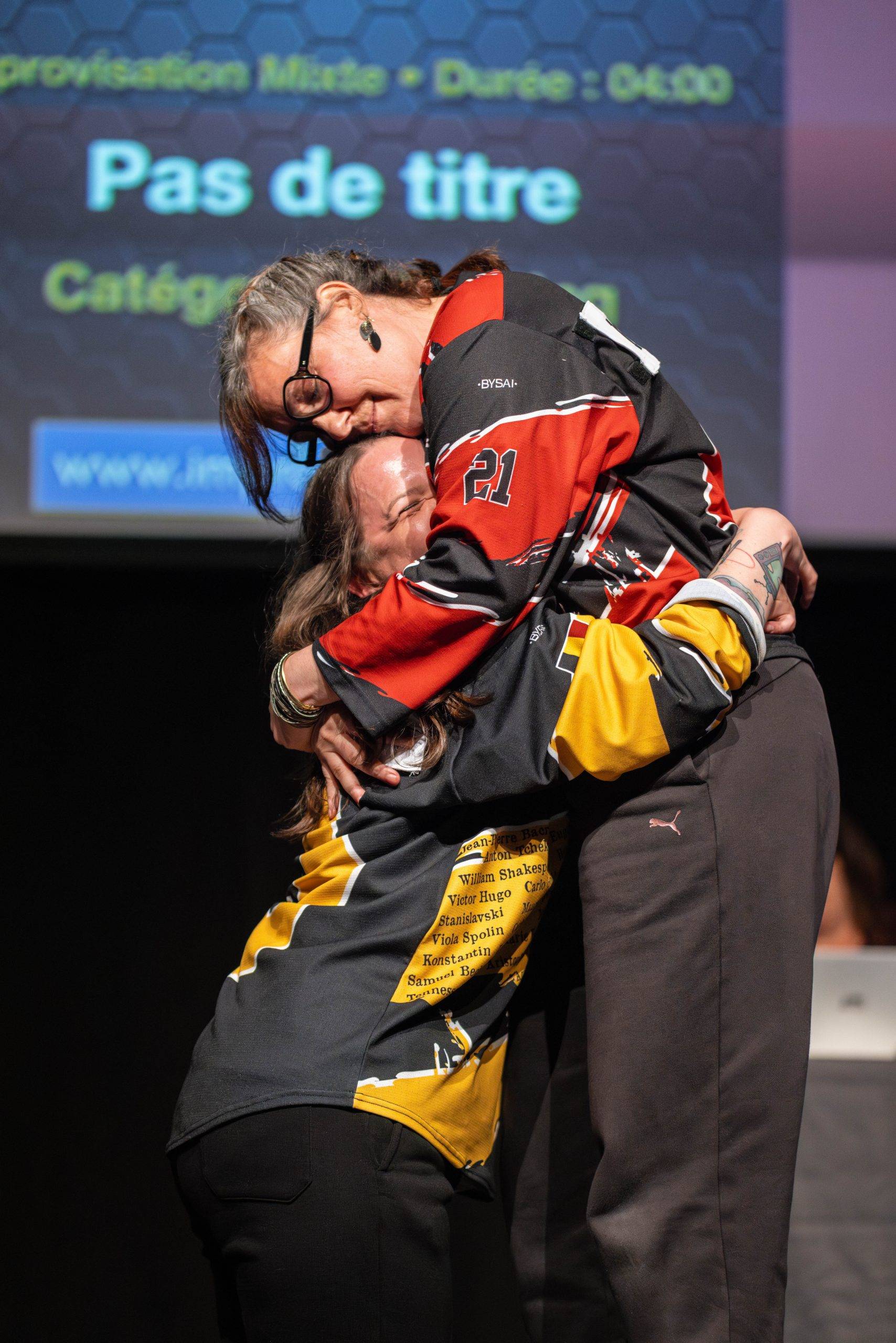 Jouteurs de la Ligue Boraine d'Improvisation durant le match d'impro des demi finales 2025 2026
