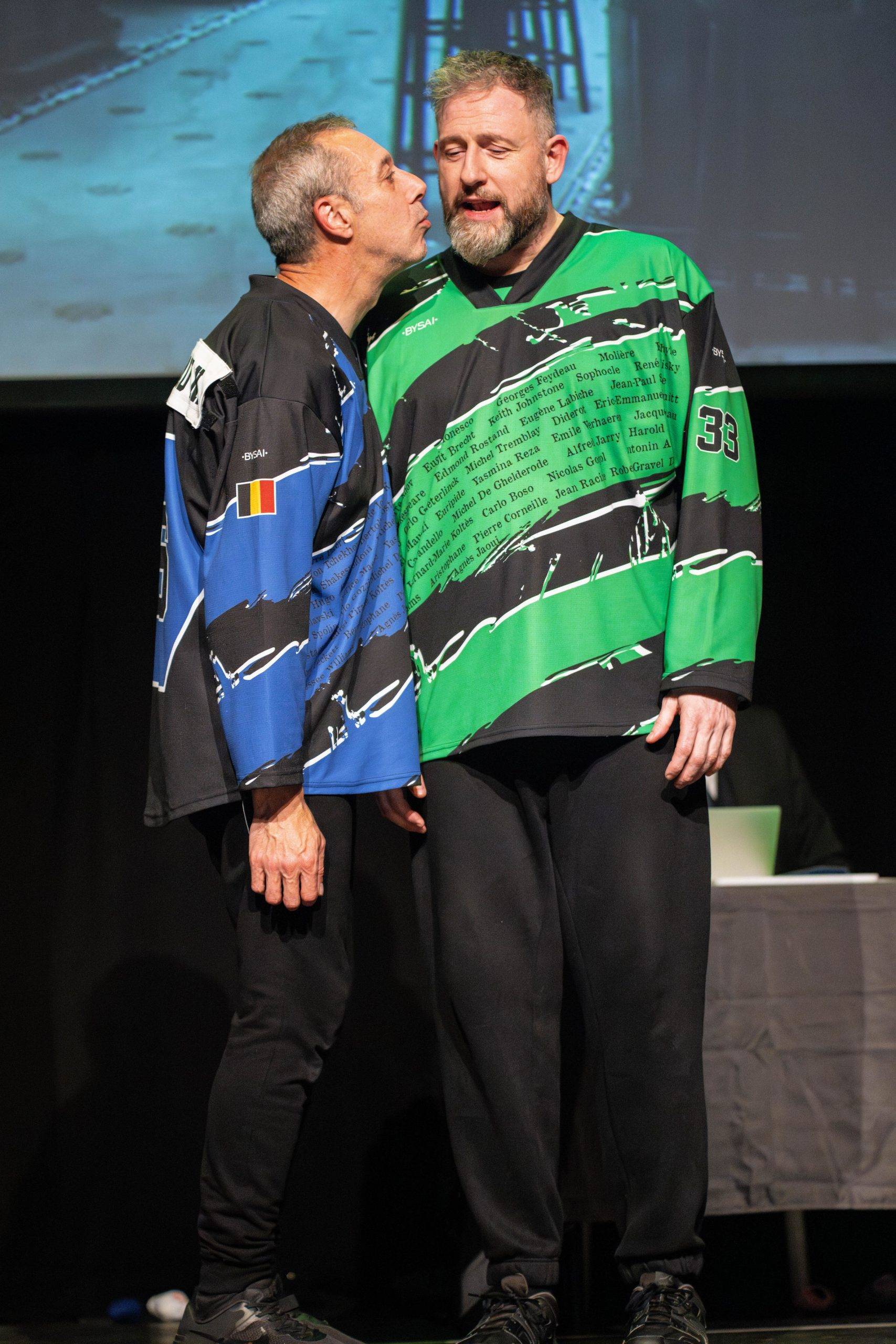 Jouteurs de la Ligue Boraine d'Improvisation durant le match d'impro des demi finales 2025 2026
