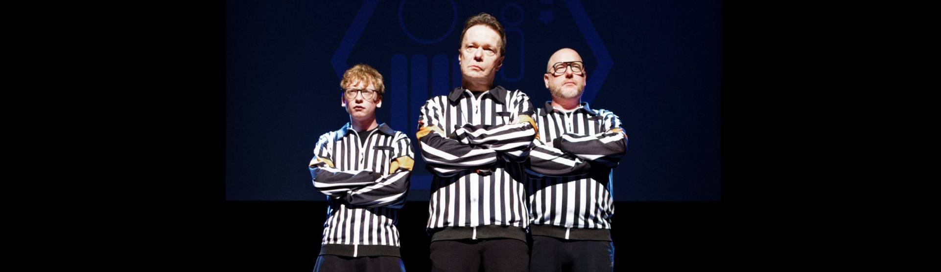 Joueurs de la Ligue Boraine d'Improvisation durant le spectacle match d'impro entre Jemappes et Mons