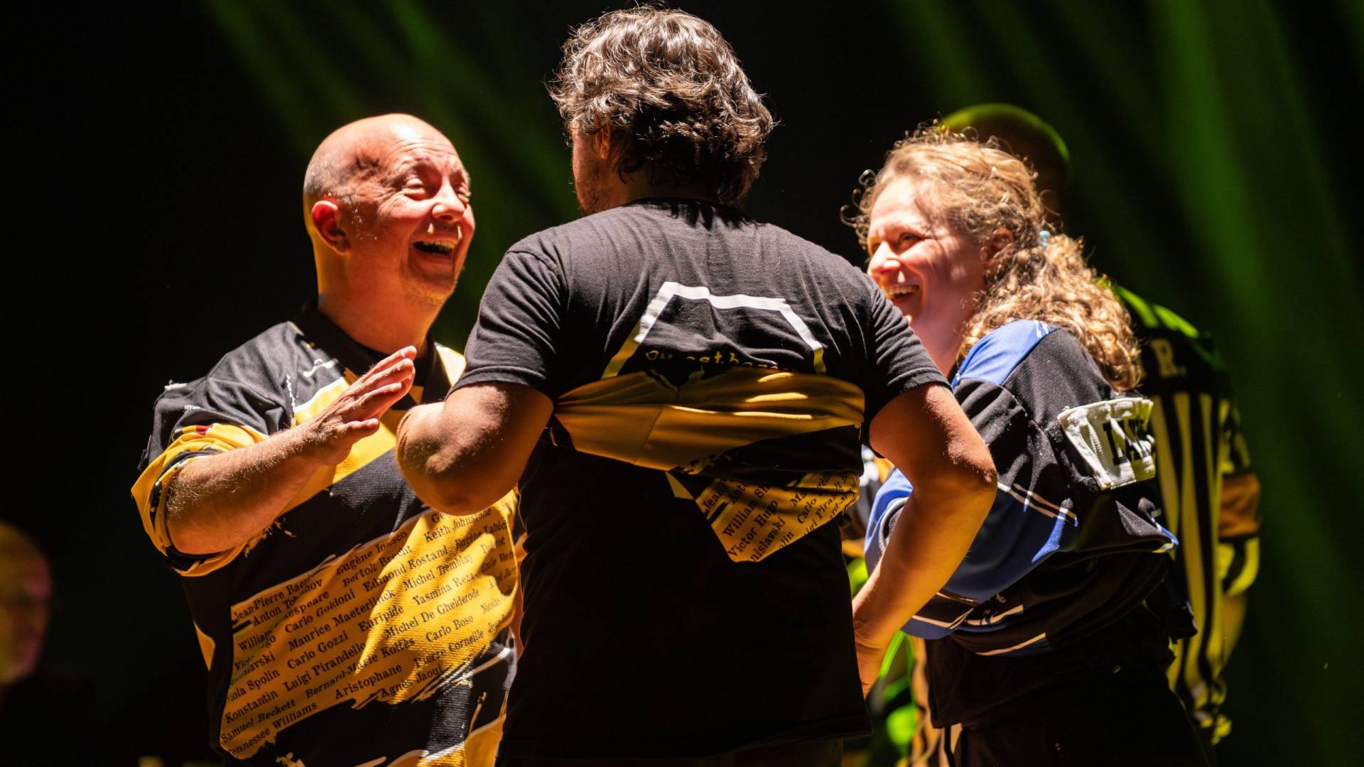 Improvisateurs de la ligue boraine d'improvisation lors de la finale 2025 2026 Mons Boussu Jemappes Quaregnon Impro