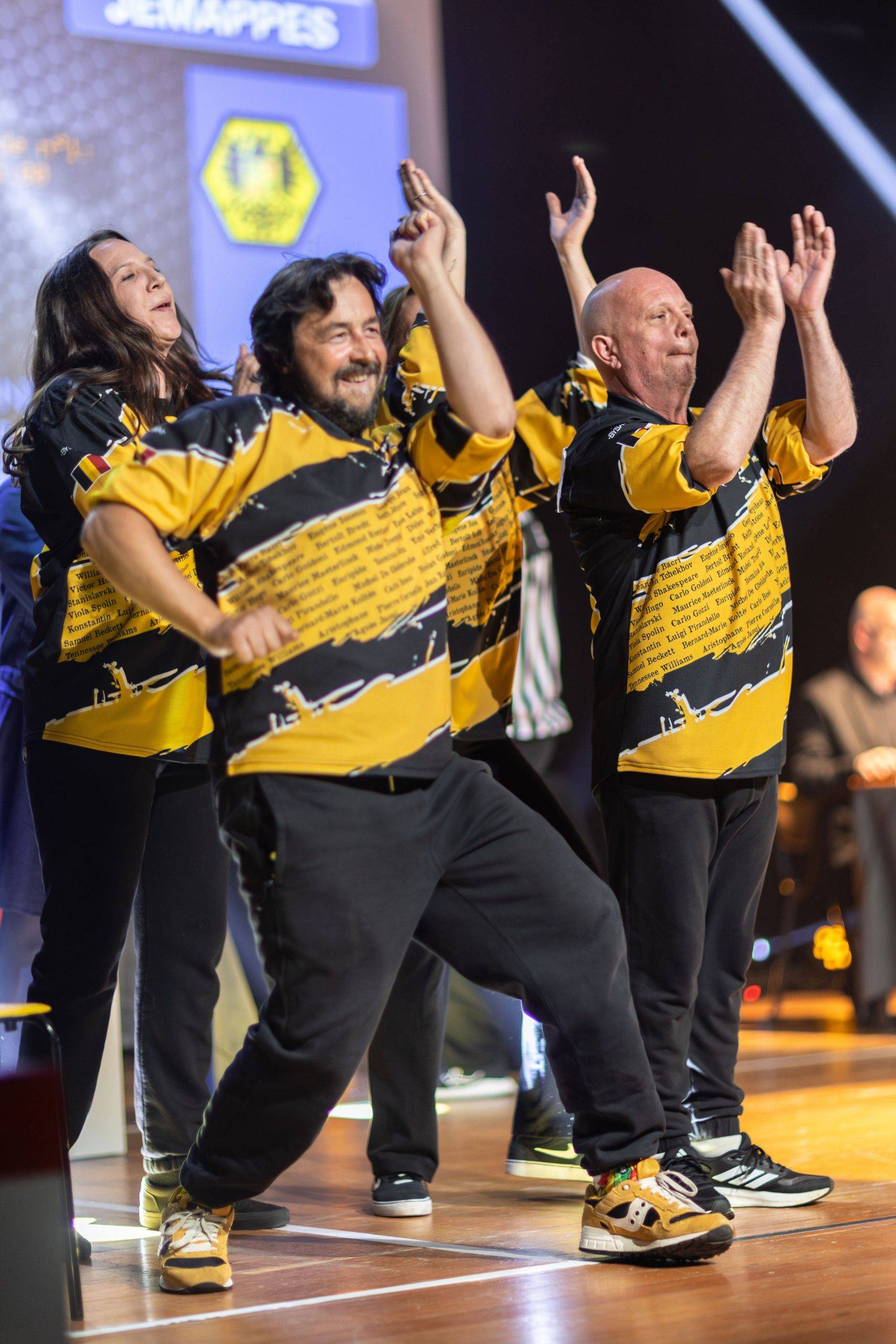 Improvisateurs de la ligue boraine d'improvisation lors de la finale 2025 2026 Mons Boussu Jemappes Quaregnon Impro